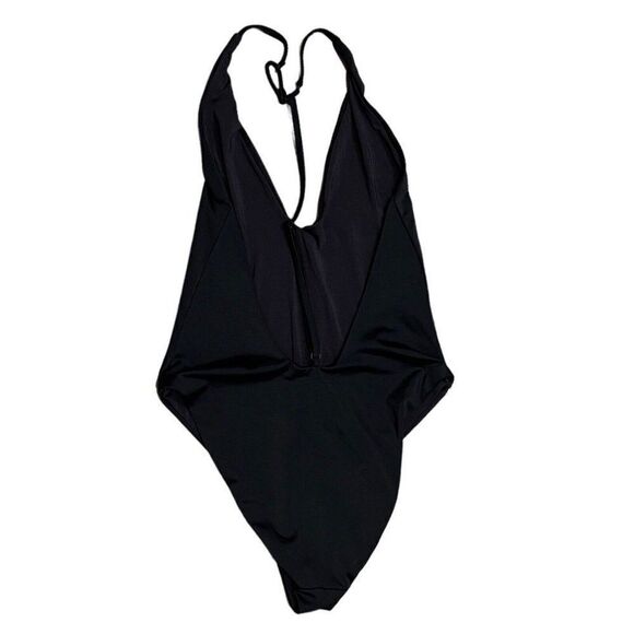 Onia Swimsuit WMNS Small Black One Piece Helene Plunge T Strap Open Back Sexy - Picture 8 of 16